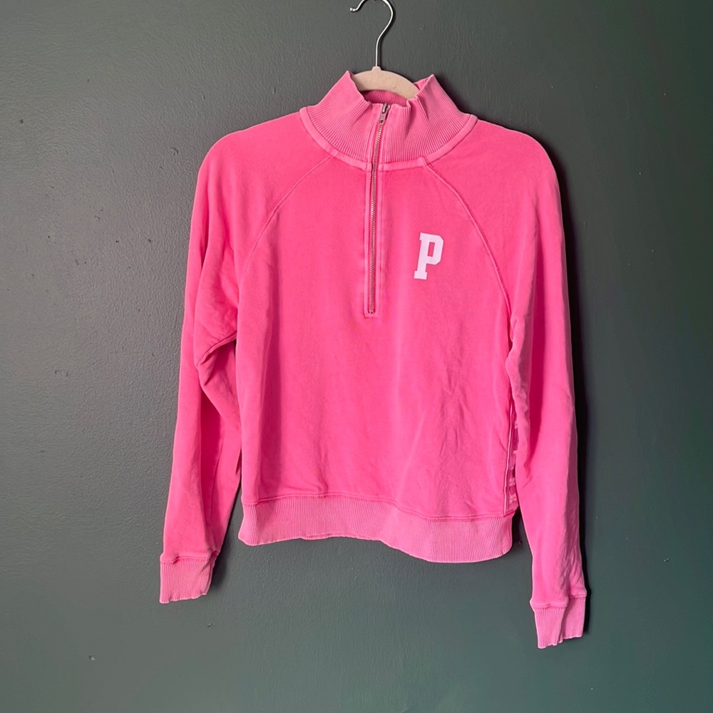 Pink Quarter-zip sweatshirt